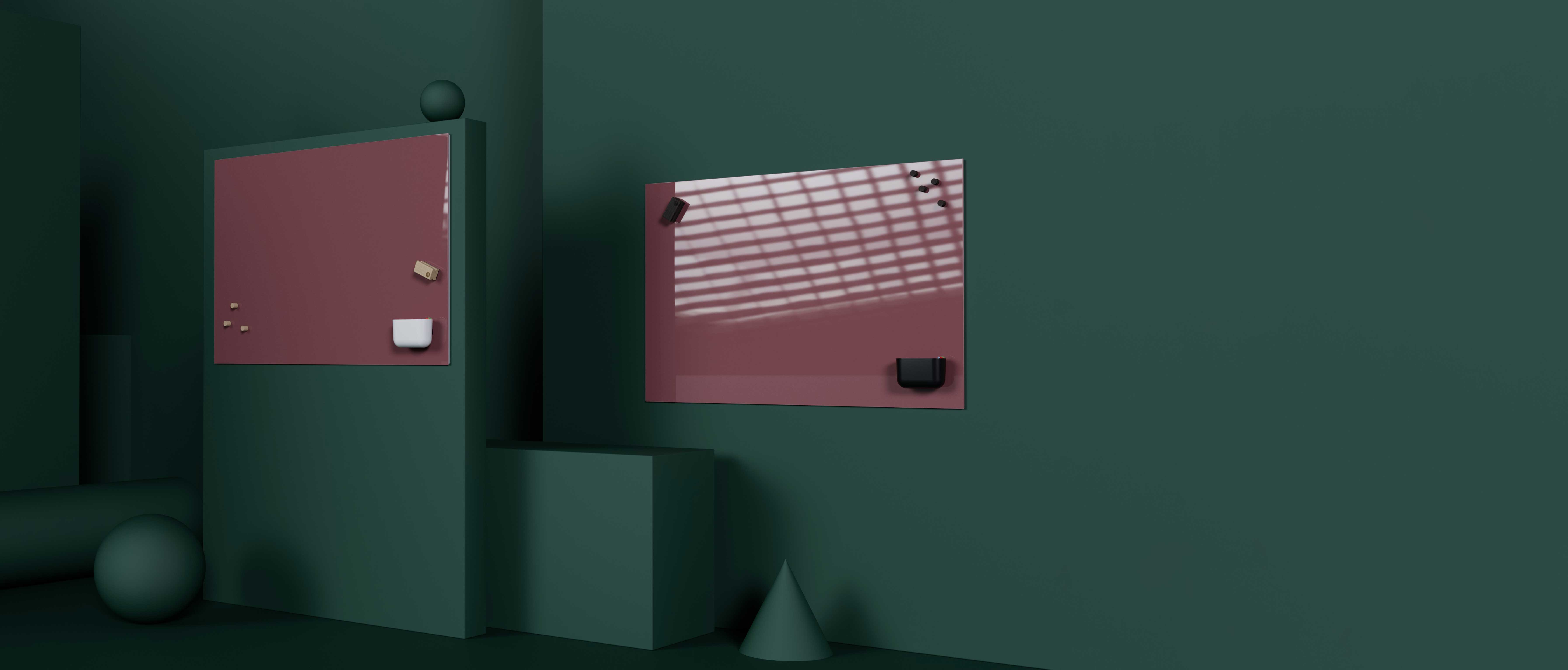 Tableau Rectangle Tableau rectangulaire écritoire en verre accompagné d'un starter se...